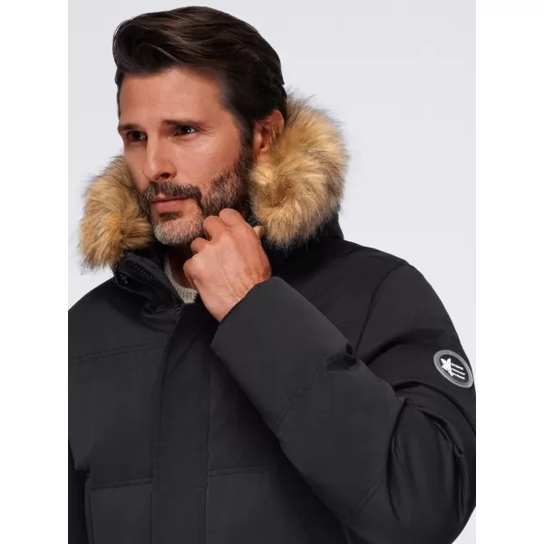  Moška parka OMBRE OM-JALJ-0310 ČRNA 