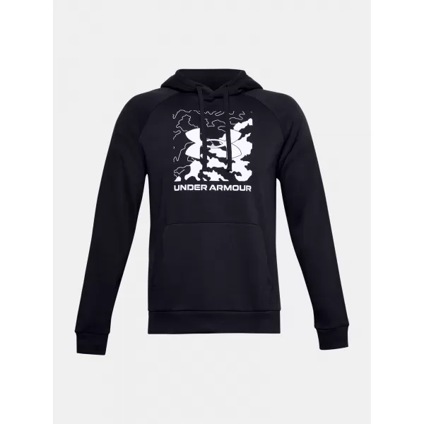  Moški pulover UNDER ARMOUR RIVAL FLEECE BOX LOGO HD 1357095-001 ČRNA 