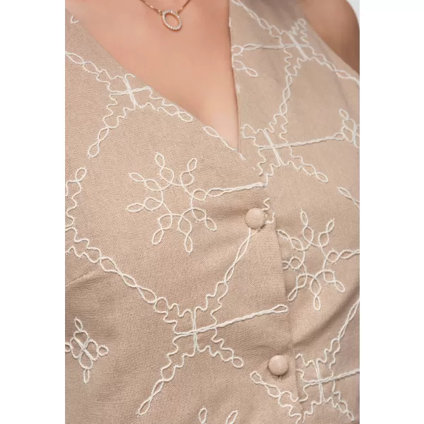  Ženski plašč OMBRE OW-VE-E0009 TAUPE 