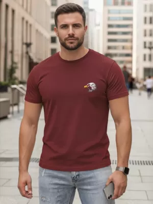 Moška majica s kratkimi rokavi DSTREET NX0148R-BU BORDO