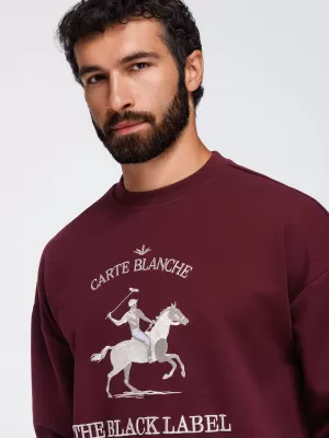 Moški pulover OMBRE OM-SSNZ-0267 BORDO