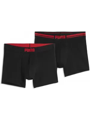 Moške boksarice PUMA MEN EVERYDAY PLACED LOGO BOXER 2P 93847618 RDEČA KOMBINACIJA