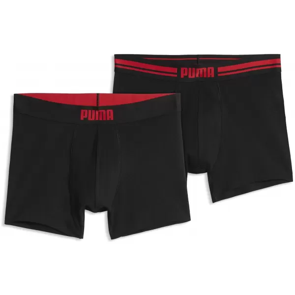  Moške boksarice PUMA MEN EVERYDAY PLACED LOGO BOXER 2P 93847618 RDEČA KOMBINACIJA 