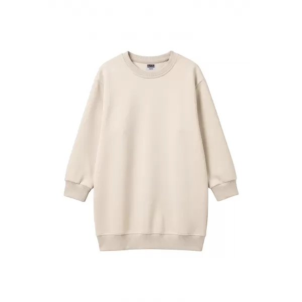  Puloverska obleka za deklico URBAN CLASSICS UCK8565-02903 BELI PESEK 