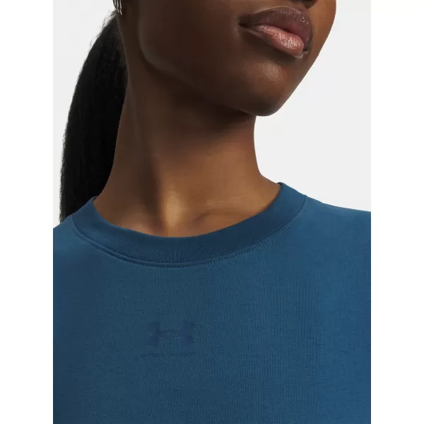  Ženska majica s kratkimi rokavi UNDER ARMOUR RIVAL CORE SS 1383648-498 MODRA 