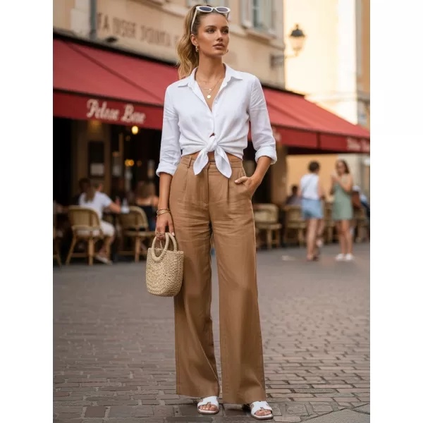  Ženske hlače DSTREET UY3077 KARAMELA 