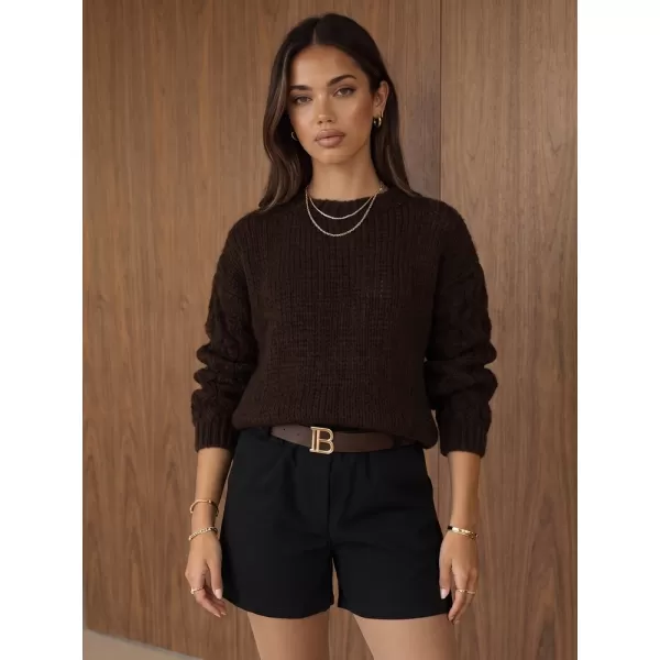  Ženski pulover DSTREET MY2593 RJAVA 