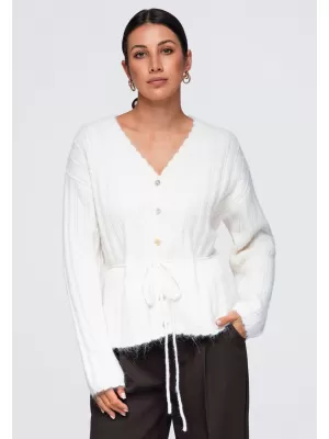 Ženski pulover OMBRE OW-SW-E0012 EKRU