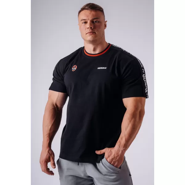  Moške majice s kratkimi rokavi NEBBIA OLYMPIA MUSCLE COVER 942 ČRNA 