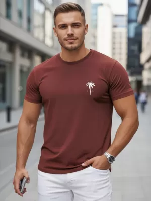 Moška majica s kratkimi rokavi DSTREET NX5126R-BU BORDO