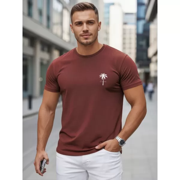  Moška majica s kratkimi rokavi DSTREET NX5126R-BU BORDO 