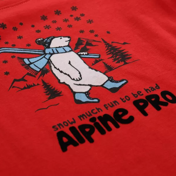  Otroška majica s kratkimi rokavi ALPINE PRO ECCO 2 VARIANTA BARBADOŠKE ČEŠNJE PA 
