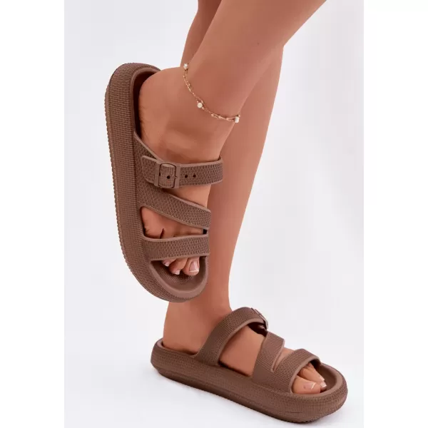  Ženski copati BIG STAR SHOES 42155-19 RJAVA/BEŽ 