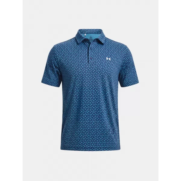  Moška majica s kratkimi rokavi UNDER ARMOUR UA T2G PRINTED POLO 6012304-413 MODRA 