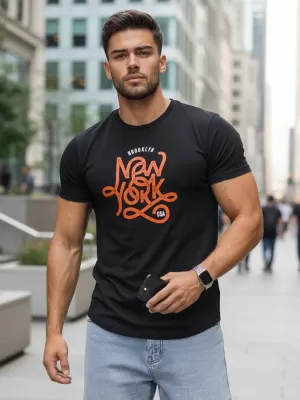 Moška majica s kratkimi rokavi DSTREET RX5368 ČRNA