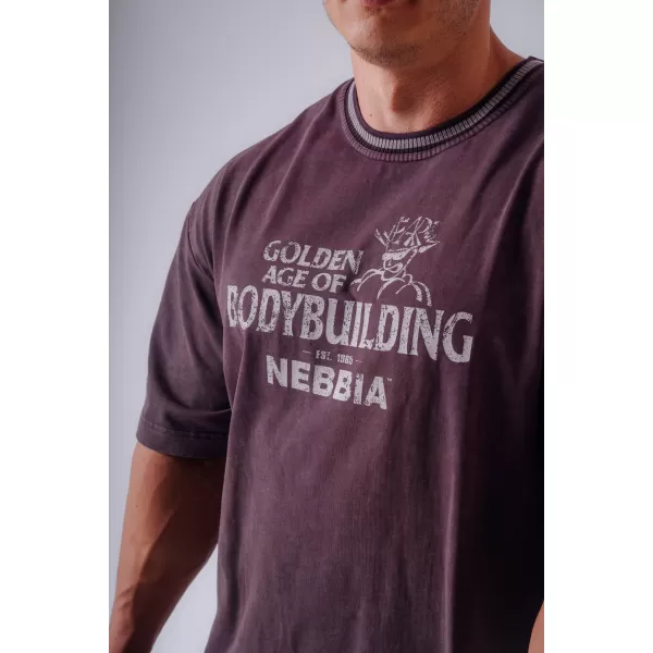  Moške majice s kratkimi rokavi NEBBIA OLYMPIA HEAVYWEIGHT COTTON 941 KLARET 