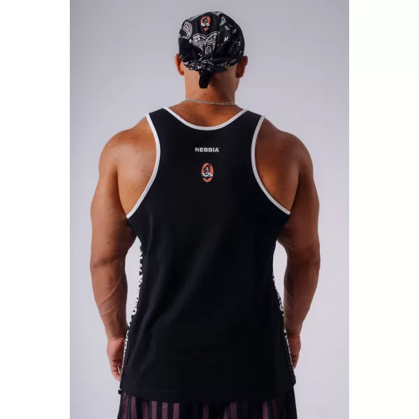 Moške majice brez rokavov NEBBIA OLYMPIA MUSCLE BACK STRINGER 948 ČRNA 