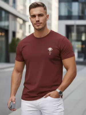 Moška majica s kratkimi rokavi DSTREET NX5126R-BU BORDO