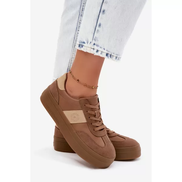  Ženske superge BIG STAR SHOES UU274015 RJAVA/BEŽ 