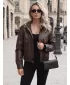 Ženska jakna DSTREET TY5877 RJAVA