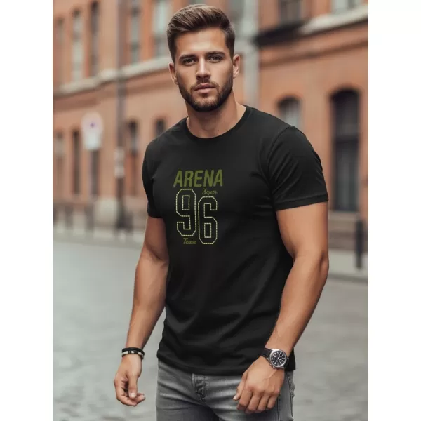  Moška majica s kratkimi rokavi DSTREET NX0146R-BK ČRNA 