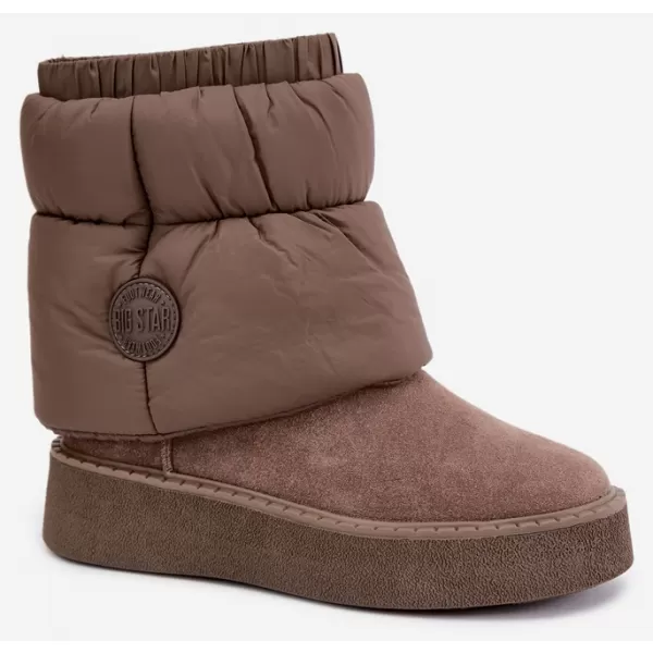  Ženski snežaki BIG STAR SHOES UU274732 TEMNO BEŽ 