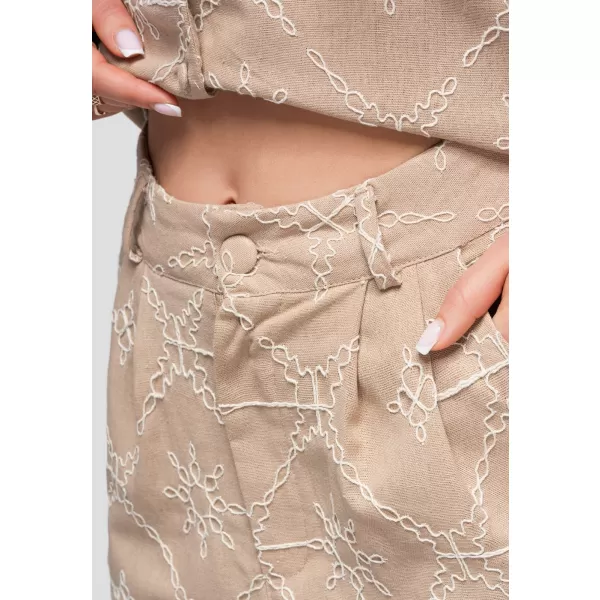  Ženske kratke hlače OMBRE OW-ST-E0019 TAUPE 