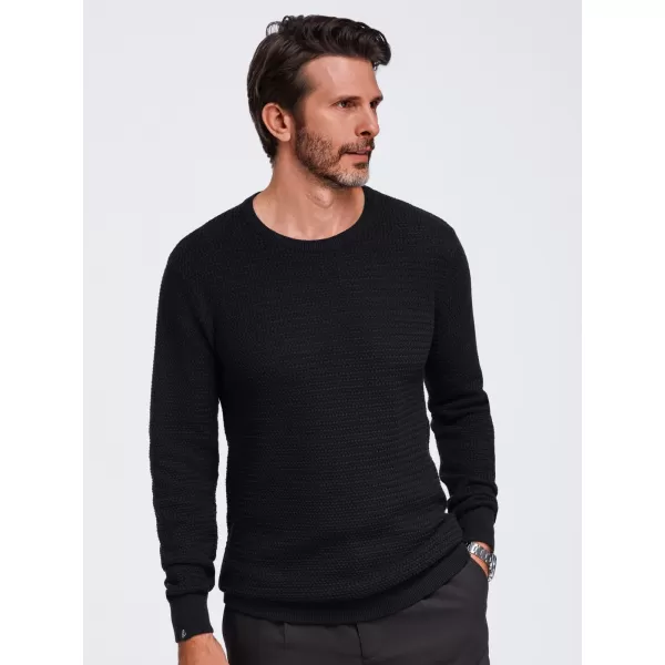  Moški pulover OMBRE OM-SWSW-0119 ČRNA 