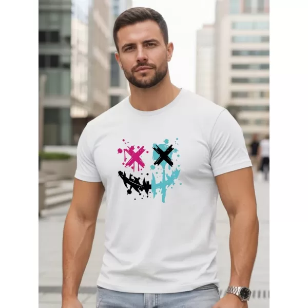  Moška majica s kratkimi rokavi DSTREET NX5100R-WH BELA 