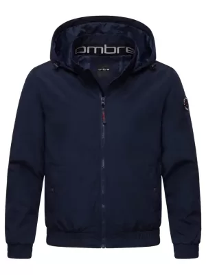 Moška jakna OMBRE C585 MORNARSKO MODRA
