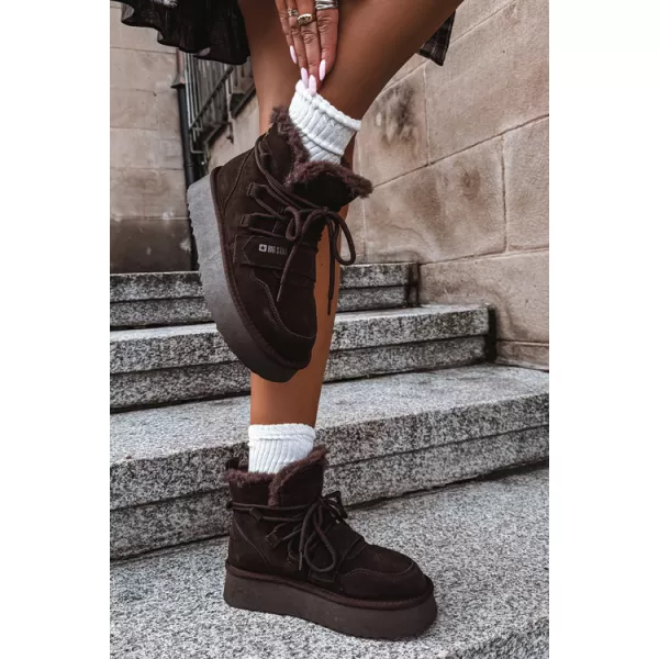  Ženski snežaki BIG STAR SHOES UU274316 RJAVE/BEŽ SENCE 