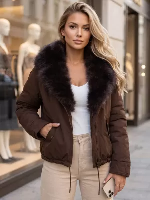 Ženska jakna DSTREET TY6071 KARAMELA