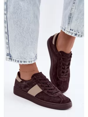 Ženske superge BIG STAR SHOES UU274438 RJAVE/BEŽ SENCE
