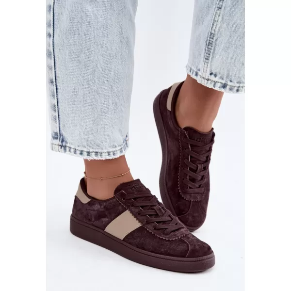  Ženske superge BIG STAR SHOES UU274438 RJAVE/BEŽ SENCE 