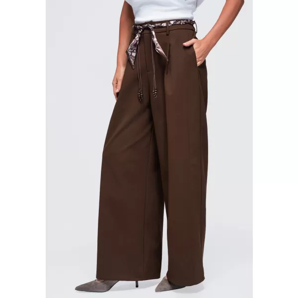  Ženske hlače OMBRE OW-PA-E0020 RJAVA 