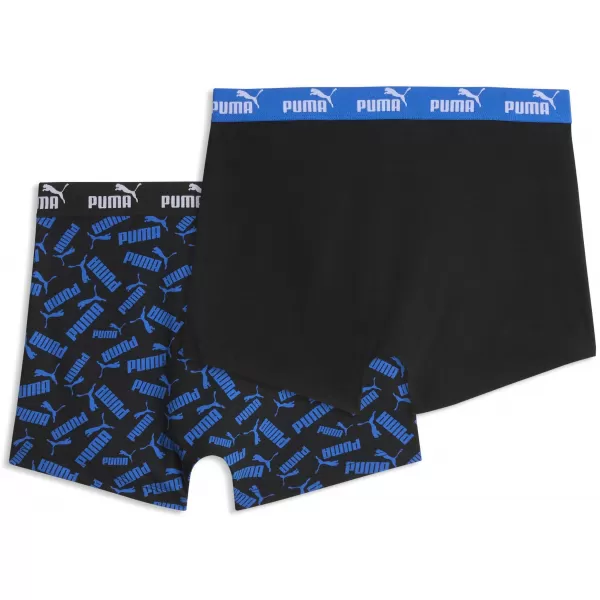  Moške boksarice PUMA MEN ELEMENTS SCATTERED PRINT BOXERS 94780202 MODRA/ČRNA 