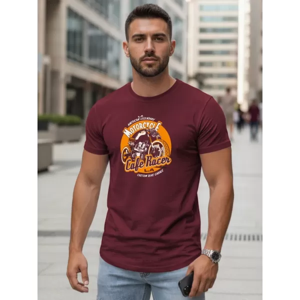  Moška majica s kratkimi rokavi DSTREET NX5095R-BU BORDO 