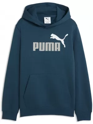 Otroški pulover PUMA ESS 2 COLOR NO. 1 LOGO HOODIE FL B 68582236 POLNOČNI BENCIN