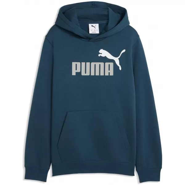 Otroški pulover PUMA ESS 2 COLOR NO. 1 LOGO HOODIE FL B 68582236 POLNOČNI BENCIN 