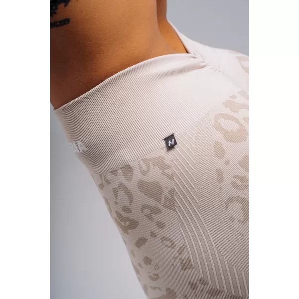  Kompresijske push-up pajkice z leopardjim potiskom NEBBIA PRIMAL 849 KREMNI LEOPARD 