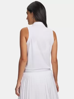 Ženski brezrokavnik UNDER ARMOUR UA ARMOURDRY SL POLO 6009804-100 BELA