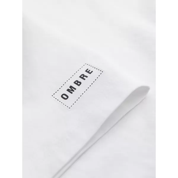  Moška majica s kratkimi rokavi OMBRE OM-TSPT-0269 BELA 