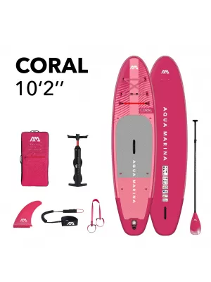 Deska za veslanje AQUA MARINA CORAL 10'2'' MALINA