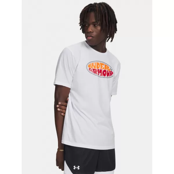  Moška majica s kratkimi rokavi UNDER ARMOUR M OVAL WM SS 6011075-100 BELA 