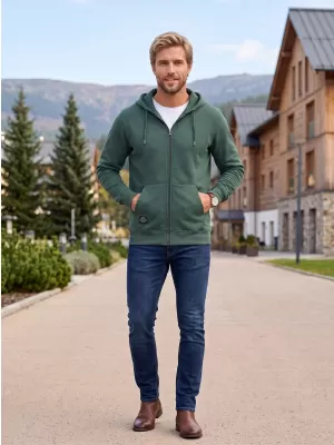 Moški pulover ALTISPORT NP/ALMST45001 STEKLENICA ZELENA