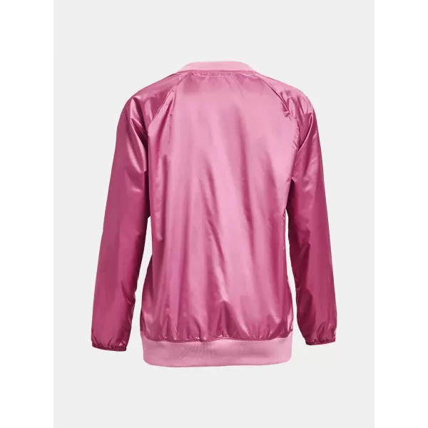  Ženski pulover UNDER ARMOUR RECOVER STORM WOVEN SHINE CREW 1364012-680 ROZA 