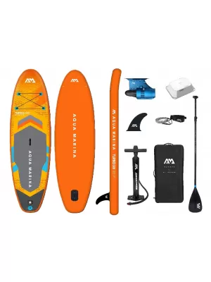 Deska za veslanje z motorjem AQUA MARINA GO Turbo 320 RUMENO SIVA