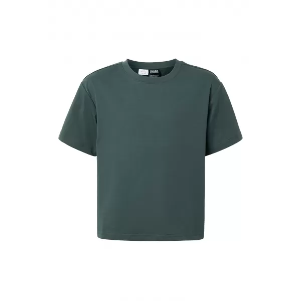  Otroška majica s kratkimi rokavi URBAN CLASSICS UCK7169 STEKLENICA ZELENA 