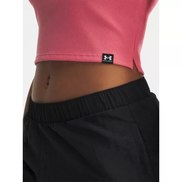  Ženska majica s kratkimi rokavi UNDER ARMOUR RIVAL RIB BABY TEE 6000264-600 ROZA 