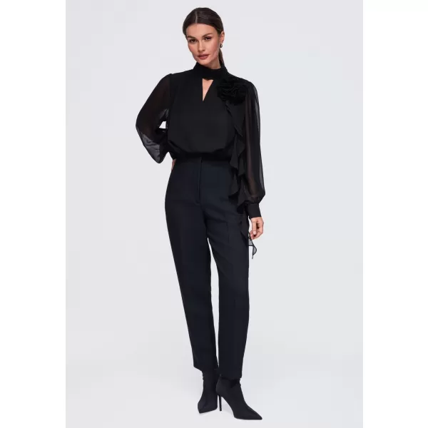 Ženska bluza OMBRE OW-TS-E0085 ČRNA 